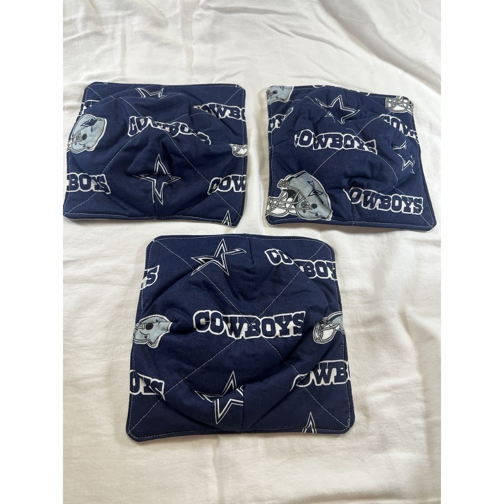 Dallas Cowboys‎ Fabric Bowl Cozies Set of 3 Handmade Reversible Microwave Safe